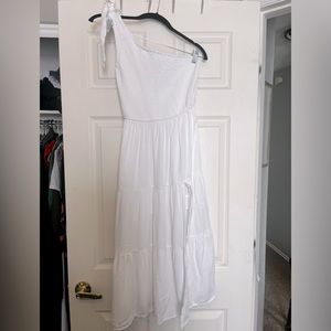 Merokeety One Shoulder Tiered Sundress